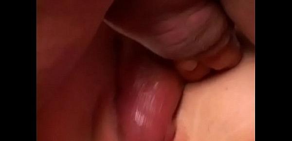  Blonde licks her pussy juice off cock